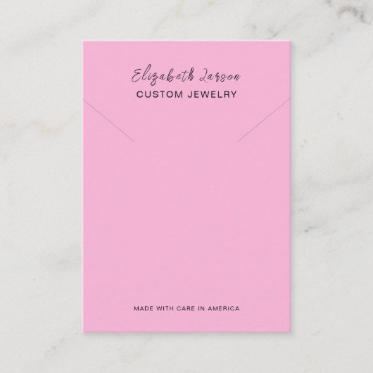 Carte D'appel Glamor Hoops Custom Logo Chic Collection Rose (Devant)