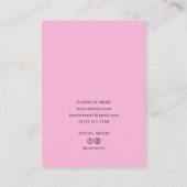 Carte D'appel Glamor Hoops Custom Logo Chic Collection Rose (Dos)
