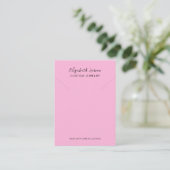 Carte D'appel Glamor Hoops Custom Logo Chic Collection Rose (Debout devant)