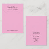 Carte D'appel Glamor Hoops Custom Logo Chic Collection Rose (Devant / Derrière)
