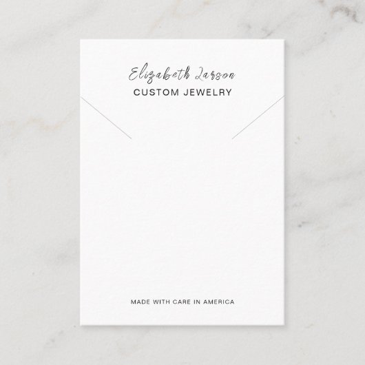 Carte D'appel Glamor Hoops Personnalisé Logo Chic Collection Bla (Devant)