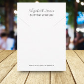 Carte D'appel Glamor Hoops Personnalisé Logo Chic Collection Bla