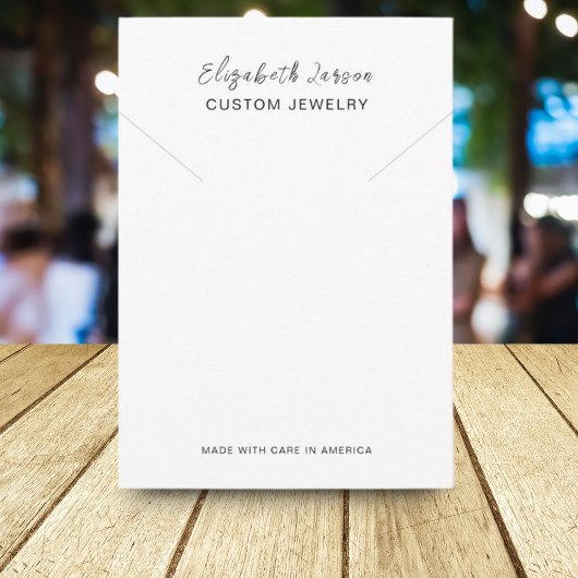 Carte D'appel Glamor Hoops Personnalisé Logo Chic Collection Bla