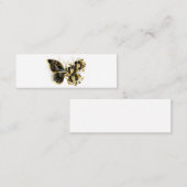 Carte D'appel Gold flower Butterfly with Black Orchid (Devant / Derrière)