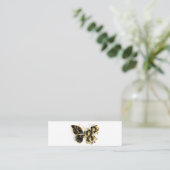 Carte D'appel Gold flower Butterfly with Black Orchid (Debout devant)