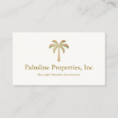 Carte D'appel Gold Palm Tree Beach Front Immobilier Appelant Ca (Devant)