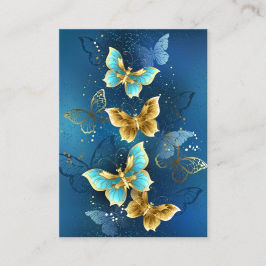 Carte D'appel Golden butterflies (Devant)