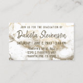 Carte D'appel Grad peint | Gold Sepia Splatter Brushstroke (Dos)