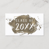 Carte D'appel Grad peint | Gold Sepia Splatter Brushstroke (Devant)