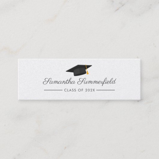 Carte D'appel Graduation 2025 Nom Script moderne (Devant)