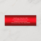 Carte D'appel Graduation de script simple Dégradé rouge moderne (Dos)