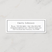 Carte D'appel Graduation Name Card - Elegant Classic (Dos)