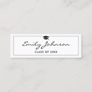 Carte D'appel Graduation Name Card - Elegant Classic Insert Card