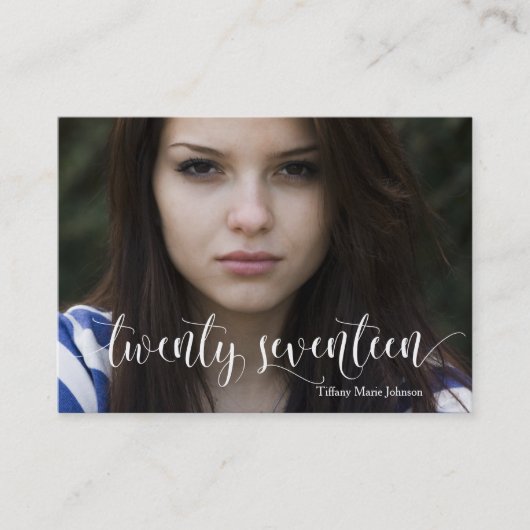 Carte D'appel Gradué Vingt-sept Restez en contact personnel (Devant)