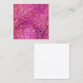 Carte D'appel Graphique de Parties scintillant rose (Devant / Derrière)