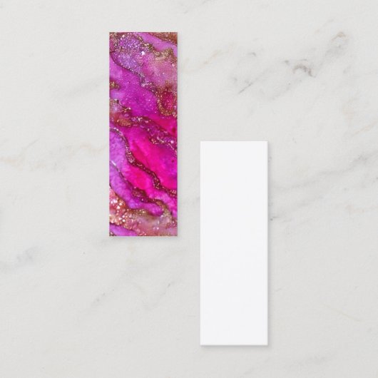 Carte D'appel Graphique de Parties scintillant rose (Devant / Derrière)