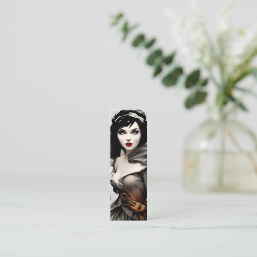 Carte D'appel Graphique de portrait blanc de neige (Debout devant)