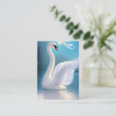 Carte D'appel Graphique d'oiseaux de cygne blanc étonnant (Debout devant)