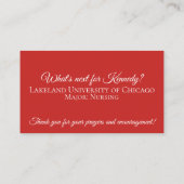 Carte D'appel Gras Moderne N'Importe Quelle Couleur Contemporain (Dos)