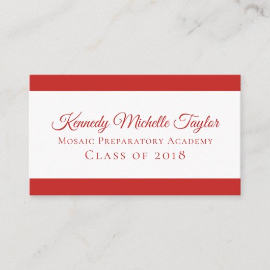 Carte D'appel Gras Moderne N'Importe Quelle Couleur Contemporain (Devant)