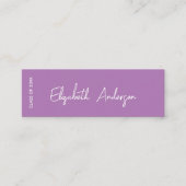 Carte D'appel Gras Moderne Purple Diplômé Étudiant (Devant)