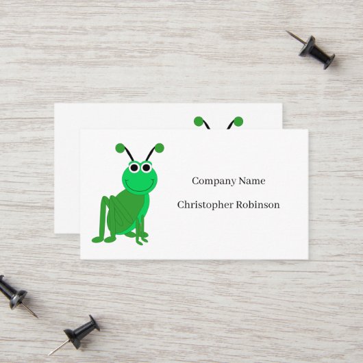 Carte D'appel Grasshopper Design (Devant/Arrière en situation)