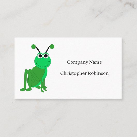 Carte D'appel Grasshopper Design (Devant)