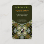 Carte D'appel Green Geometry Plant Medicine Yin Yang Holistic (Dos)