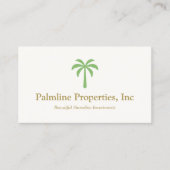 Carte D'appel Green Palm Tree Beach Front Real (Devant)