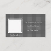 Carte D'appel Grey Plaid À damiers Photo Nom Téléphone Modèle (Devant)