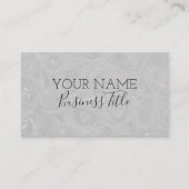 Carte D'appel Grey Rose Moderne Nom tendance Titre commercial, Z (Devant)