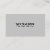 Carte d'appel Gris Design Textes simples (Devant)