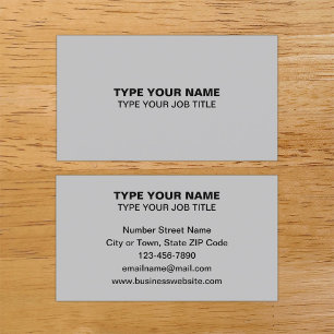 Carte d'appel Gris Design Textes simples