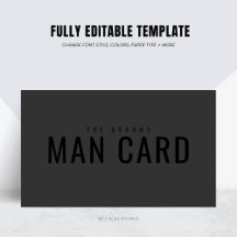 Groomsman Proposition Man Card Black on Black