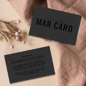 Carte D'appel Groomsman Proposition Man Card Black on Black