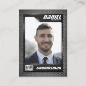 Carte D'appel Groomsman Trading Card, MVP Best Man Gift, Mariage (Devant)