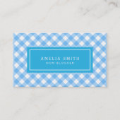 Carte D'appel Guingan doux de bleus layette (Devant)