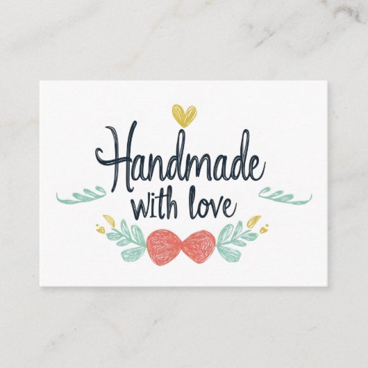 Carte D'appel Handmade with Love Cute (Devant)