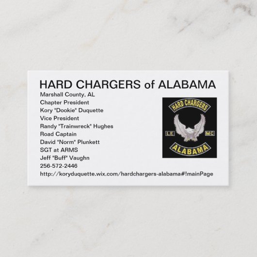 Carte D'appel Hard Chargers LE MC (Devant)