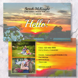 Carte d'appel Hello 2295 sur le toit Sunset