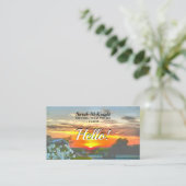 Carte d'appel Hello 2295 sur le toit Sunset (Debout devant)