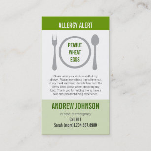Carte D'appel Herbe vigilante Duotones d'allergie