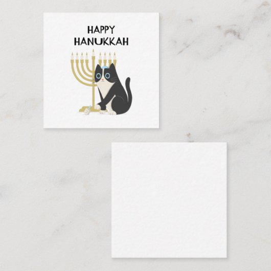 CARTE D'APPEL HEUREUX HANOUKKA (Devant / Derrière)