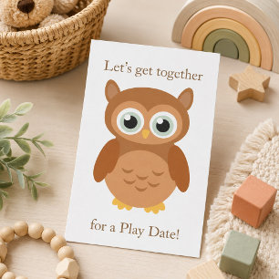 Carte D'appel Hibou Playdate d'amusement