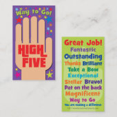 Carte D'appel High Five Business Cards (Devant / Derrière)