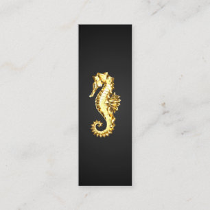 Carte D'appel Hippocampe Polygonal Or