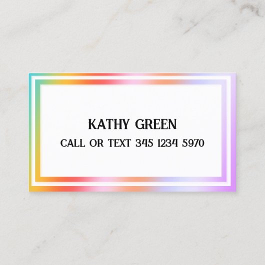 Carte D'appel Hologramme Flirtant (Dos)