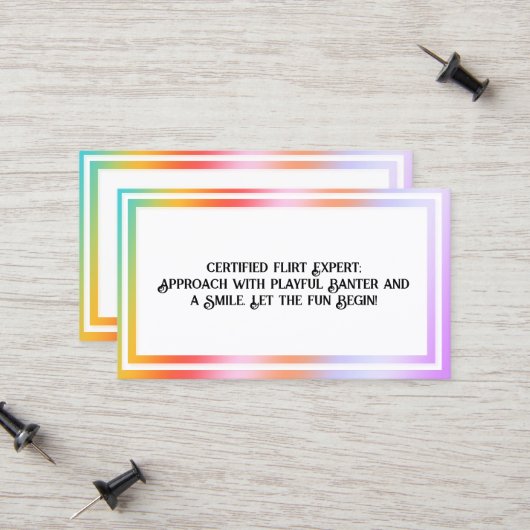 Carte D'appel Hologramme Flirtant (Devant/Arrière en situation)