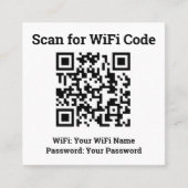 Carte D'appel Hotel Wifi Details Plus QR Code Plus Adresse sur u (Devant)