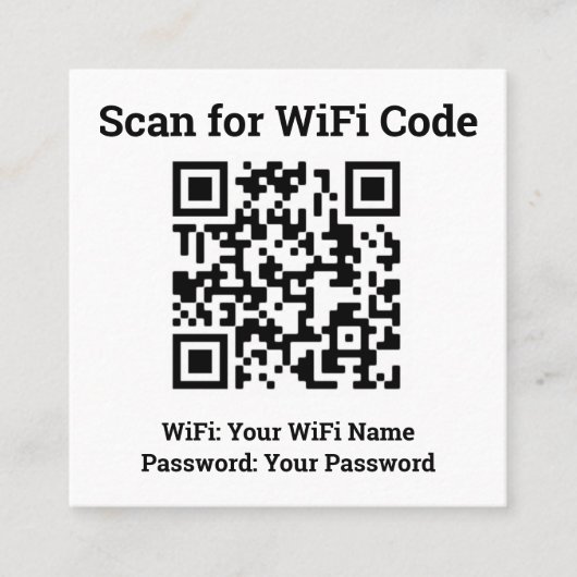 Carte D'appel Hotel Wifi Details Plus QR Code Plus Adresse sur u (Devant)